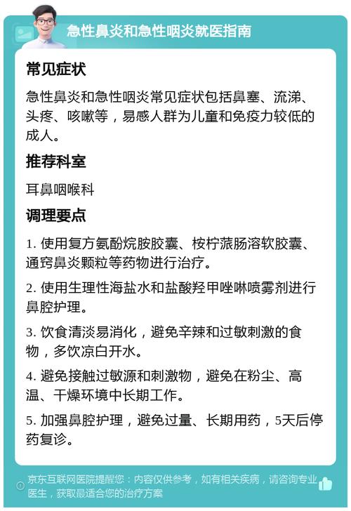 急性鼻炎：诊疗指南详解及建议